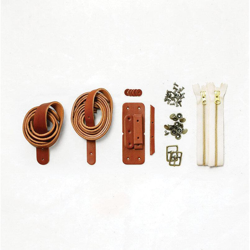 Klum House Workshop-Slabtown Backpack Leather + Hardware Kit - Brown Leather-hardware kit-gather here online
