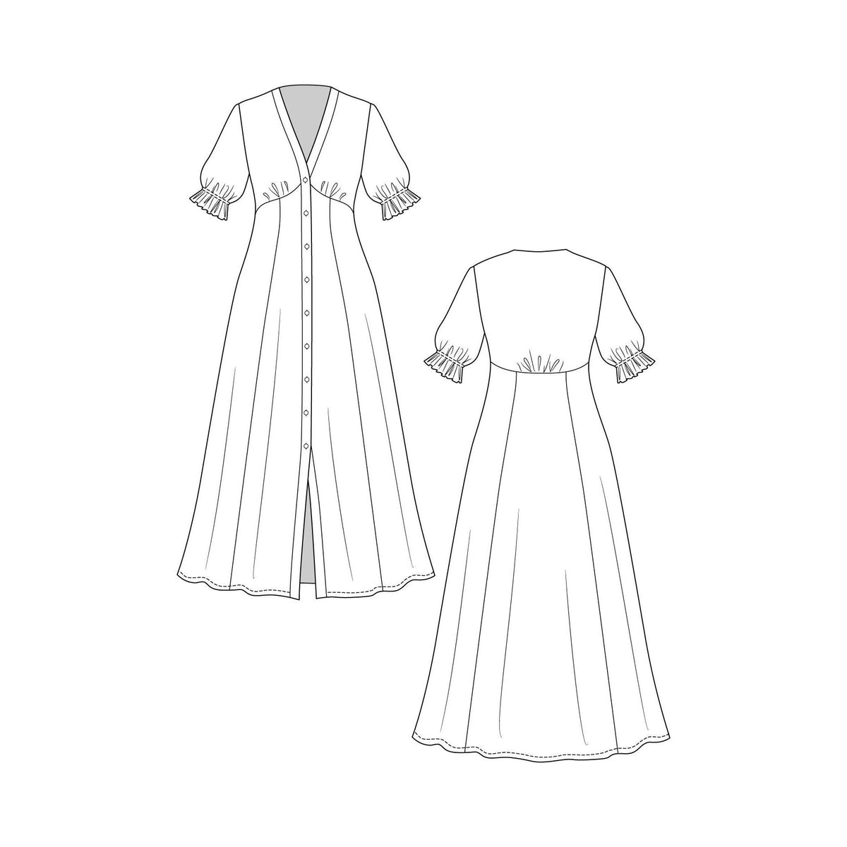 Named Clothing-Taika Blouse Dress Pattern - PDF DOWNLOAD-sewing pattern-gather here online