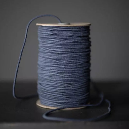 Merchant & Mills-Recycled Cotton Elastic 3mm Petrol-elastic-gather here online
