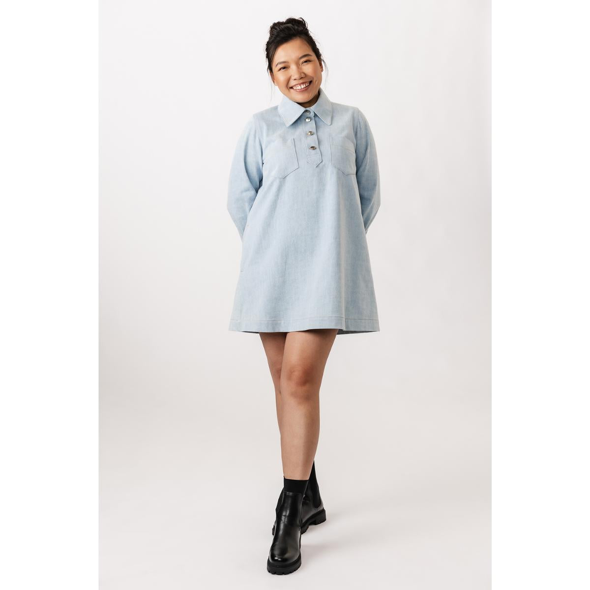 Named Clothing-Loviisa Denim Dress Pattern - PDF DOWNLOAD-sewing pattern-gather here online