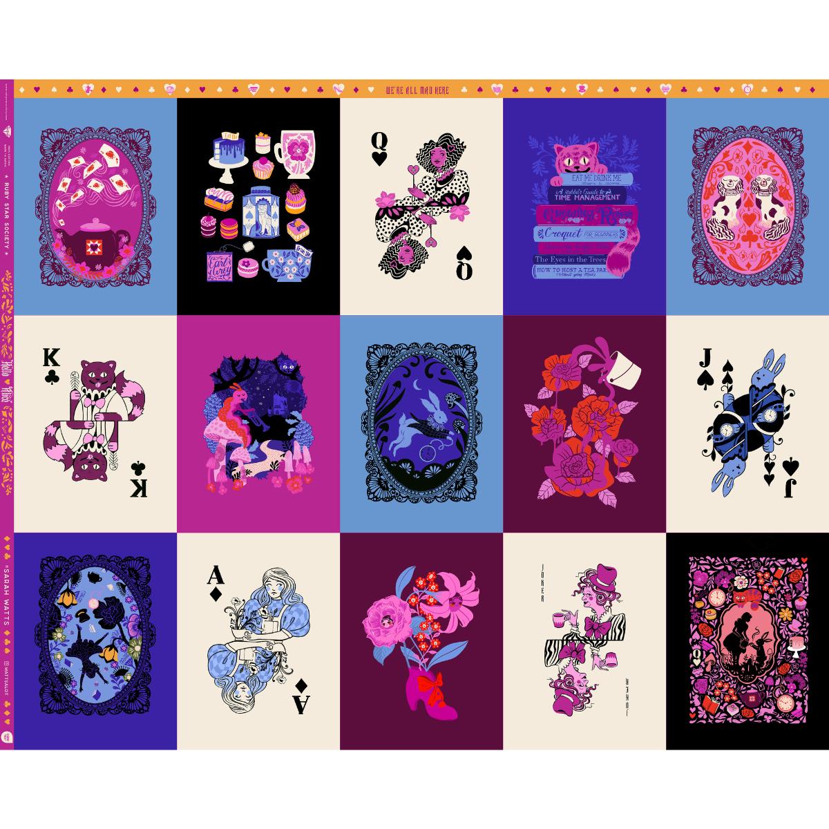 Ruby Star Society-Wonderland Panel-fabric panel-gather here online