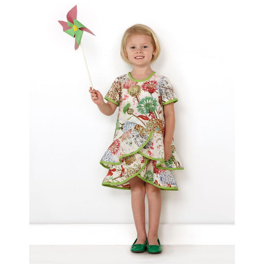 oliver + s-Pinwheel Tunic & Slip Dress Pattern - PDF DOWNLOAD-sewing pattern - kids-gather here online