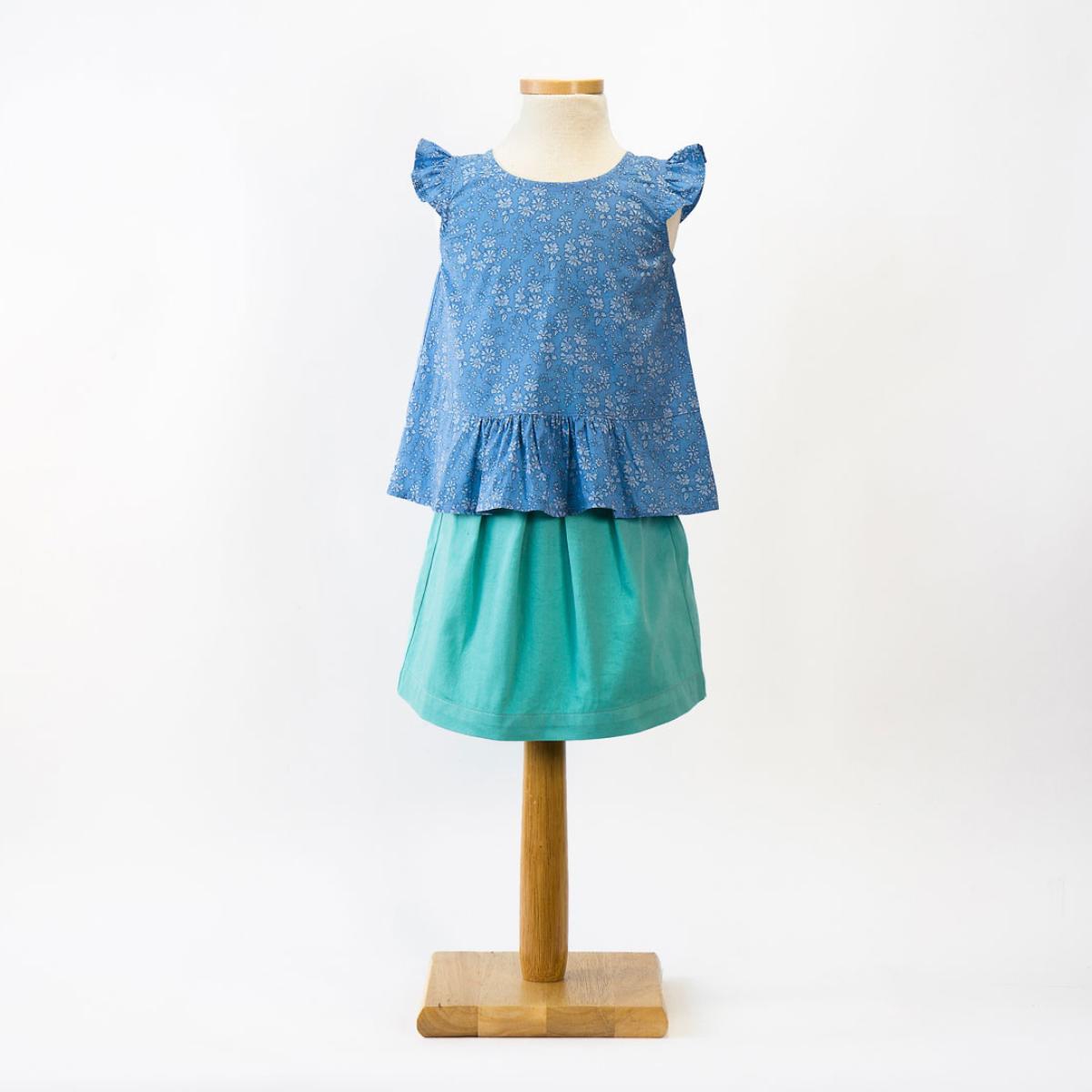 oliver + s-Butterfly Blouse & Skirt Pattern - PDF DOWNLOAD-sewing pattern - kids-gather here online