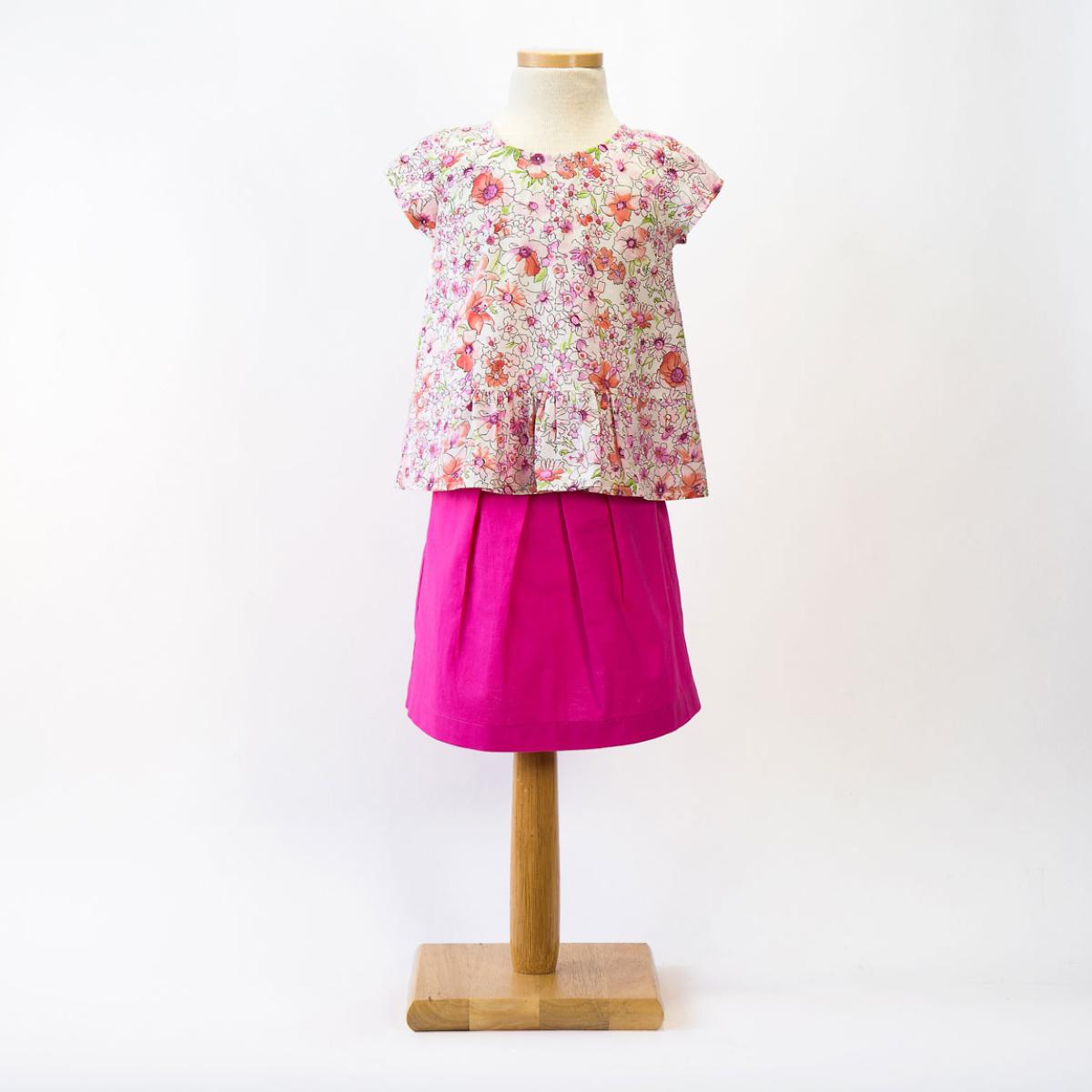 oliver + s-Butterfly Blouse & Skirt Pattern - PDF DOWNLOAD-sewing pattern - kids-gather here online