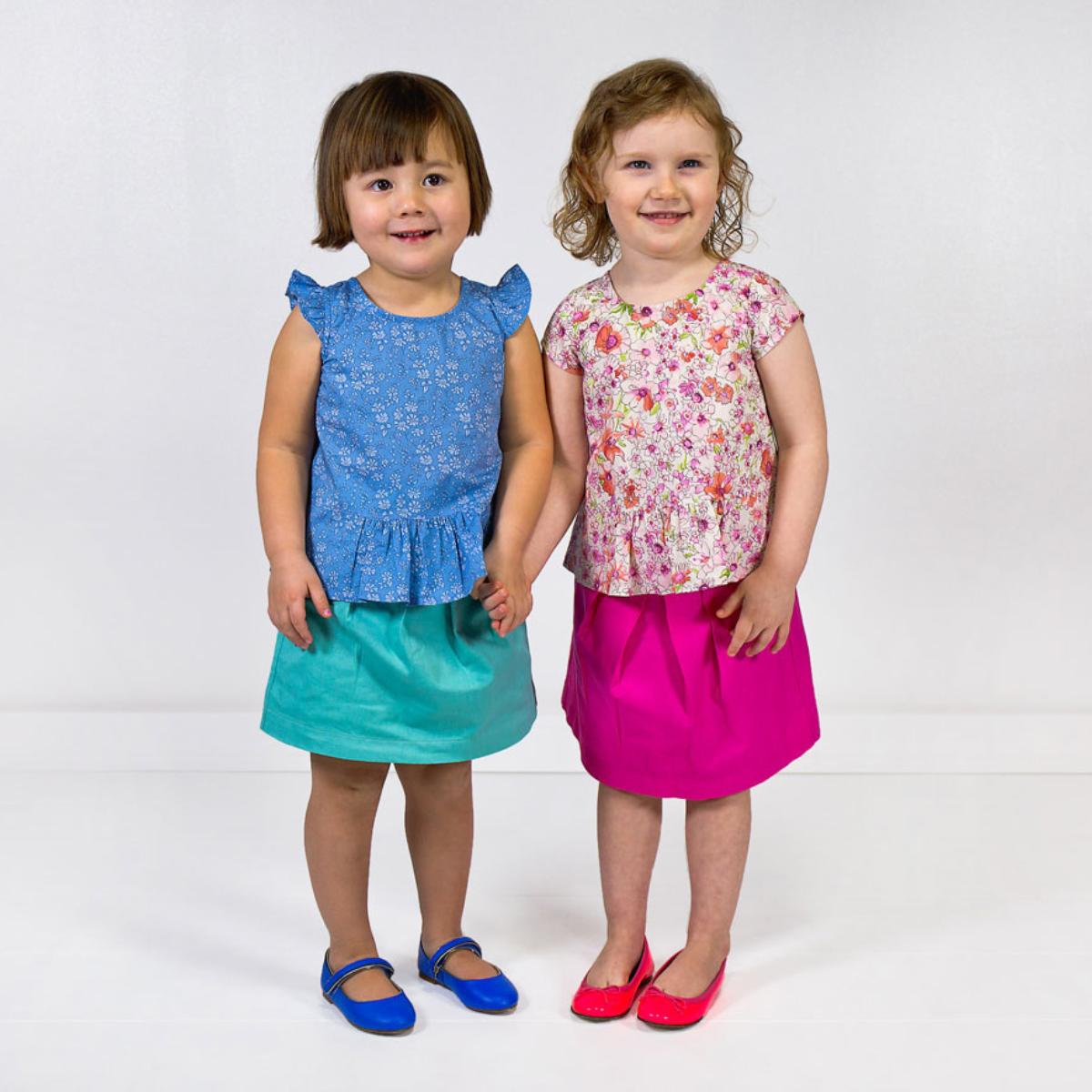 oliver + s-Butterfly Blouse & Skirt Pattern - PDF DOWNLOAD-sewing pattern - kids-gather here online