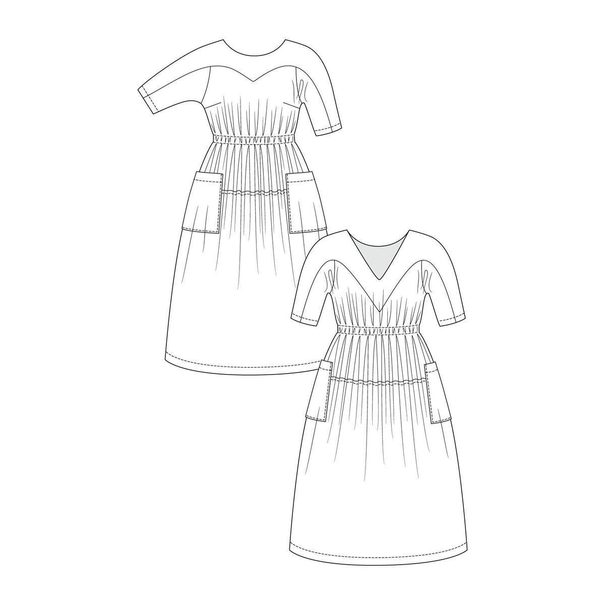 Named Clothing-Valo Dress & Top Pattern - PDF DOWNLOAD-sewing pattern-gather here online