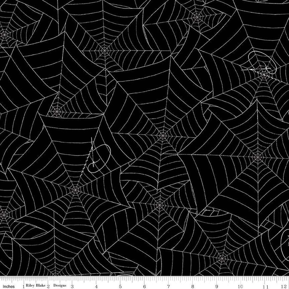 Riley Blake Designs-Web Black 108" Wideback-fabric-gather here online