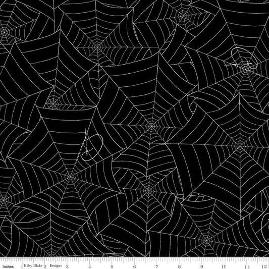 Riley Blake Designs-Web Black 108" Wideback-fabric-gather here online