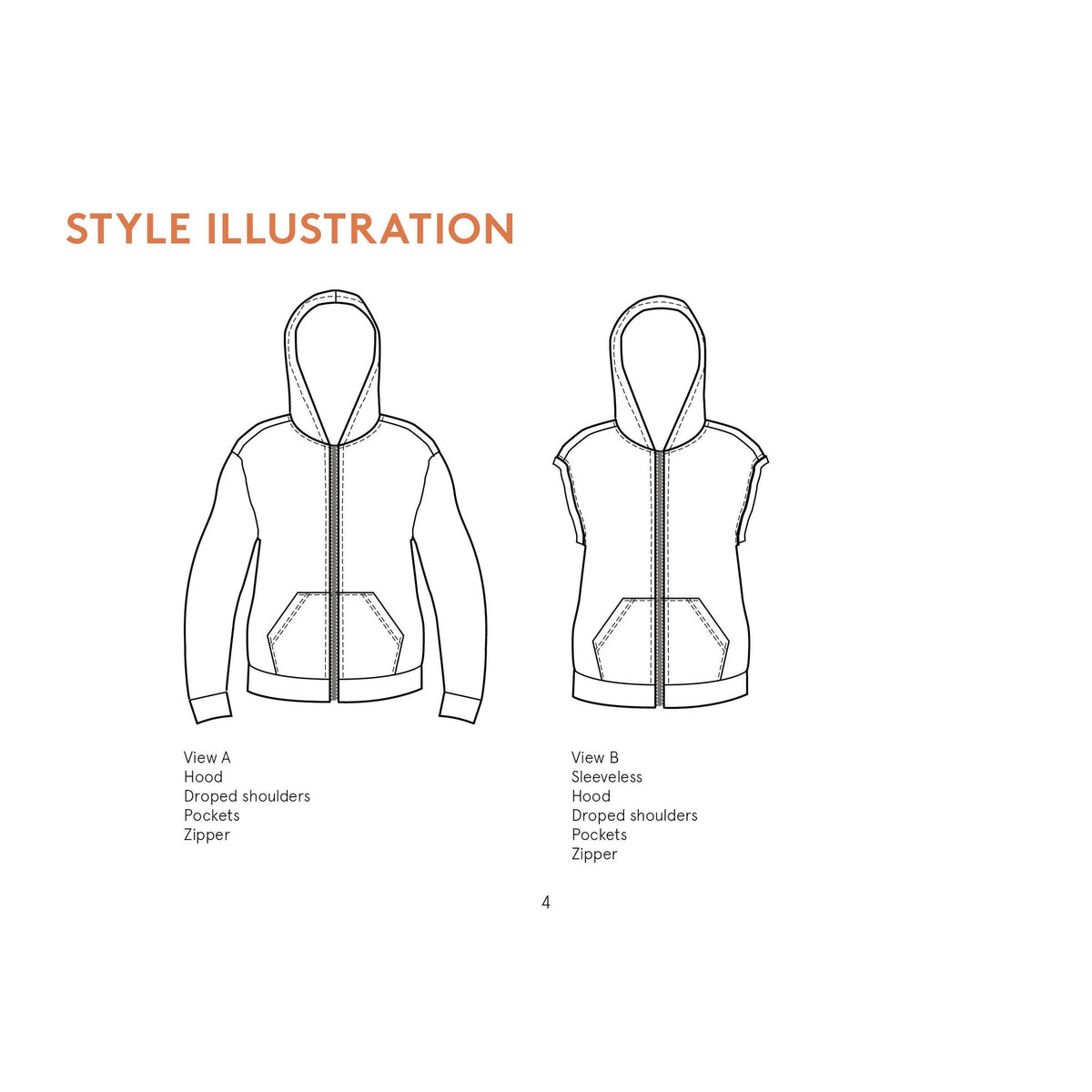 Wardrobe By Me-Unisex Ziggy Zipper Hoodie Pattern-sewing pattern-gather here online