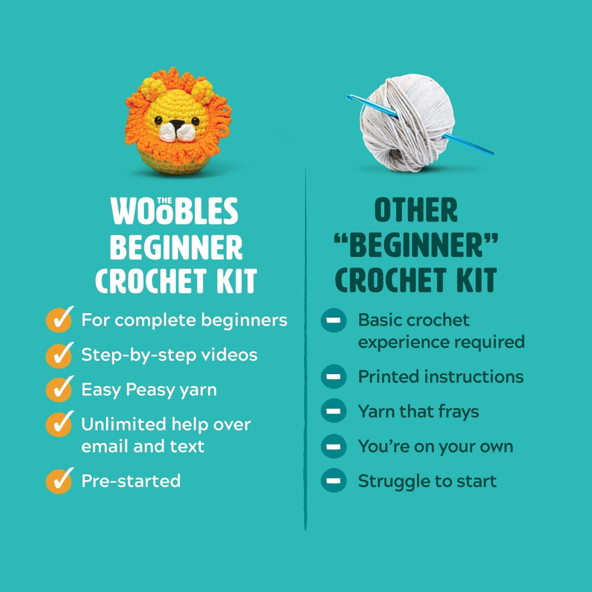 The Woobles-Pierre the Penguin Beginner Crochet Kit-knitting / crochet kit-gather here online