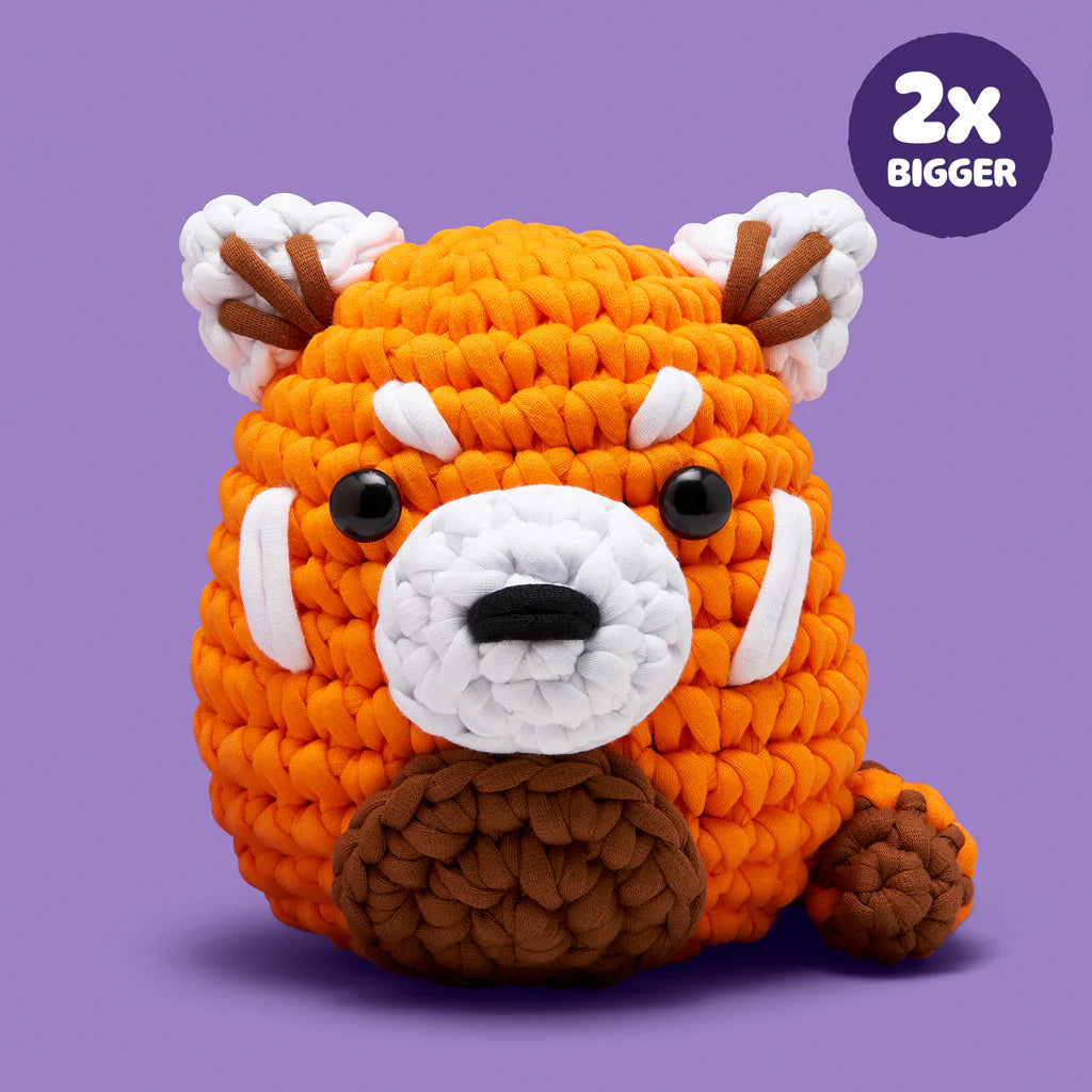 The Woobles-Soli the Red Panda Extra Squeezy Crochet Kit-knitting / crochet kit-gather here online