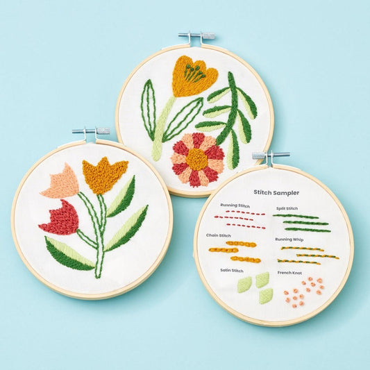 Zollie-Beginner Embroidery Kit - 3 Projects-embroidery kit-gather here online