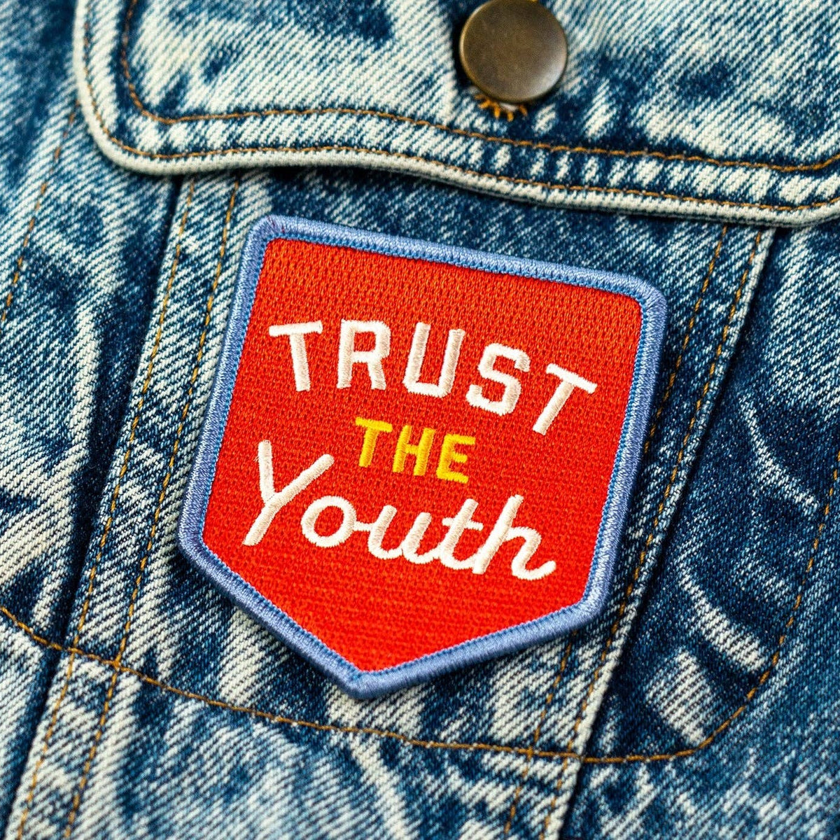 Oxford Pennant-Trust The Youth Iron-On Patch-patches + pins-gather here online