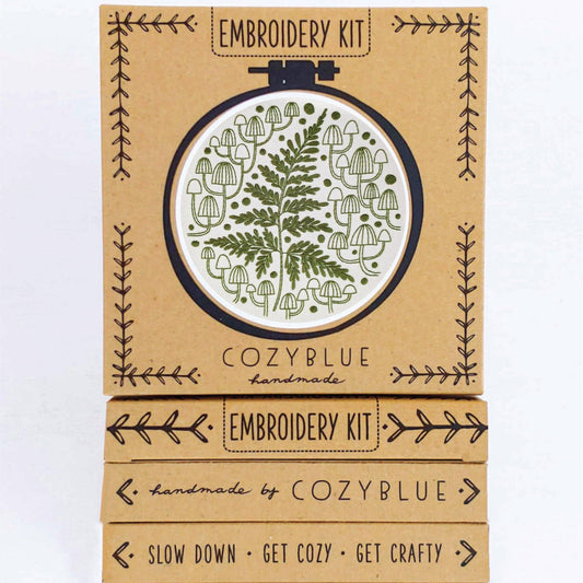 CozyBlue-Fern + Friends Embroidery Kit-embroidery kit-gather here online