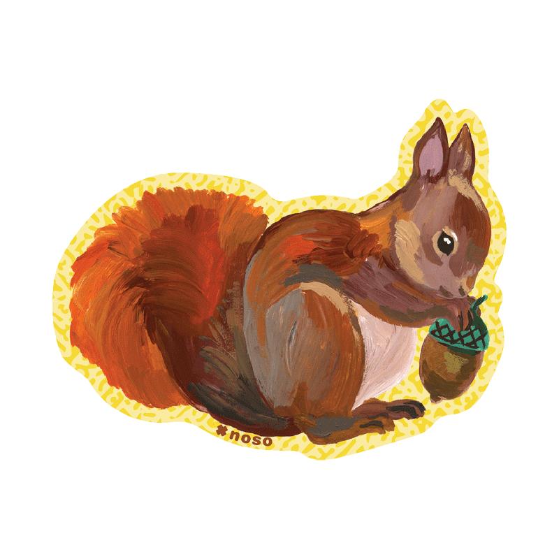 Noso Patches-Brown Squirrel Adhesive Patch-patches + pins-gather here online