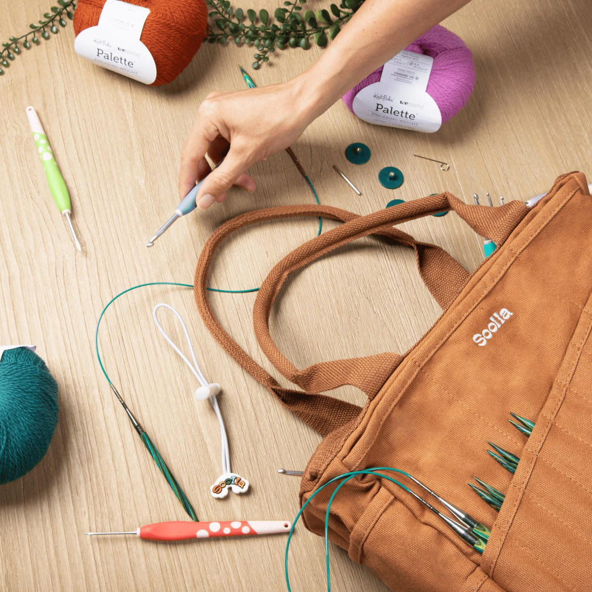 Soolla-Soolla Studio Bag - Cinnamon-craft organizer-gather here online