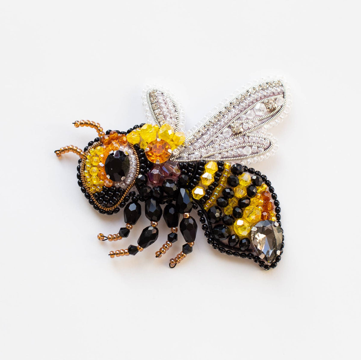 CraftShopOnline-Bee Bead Embroidery Kit: DIY Brooch/Pendant Craft-craft kit-gather here online