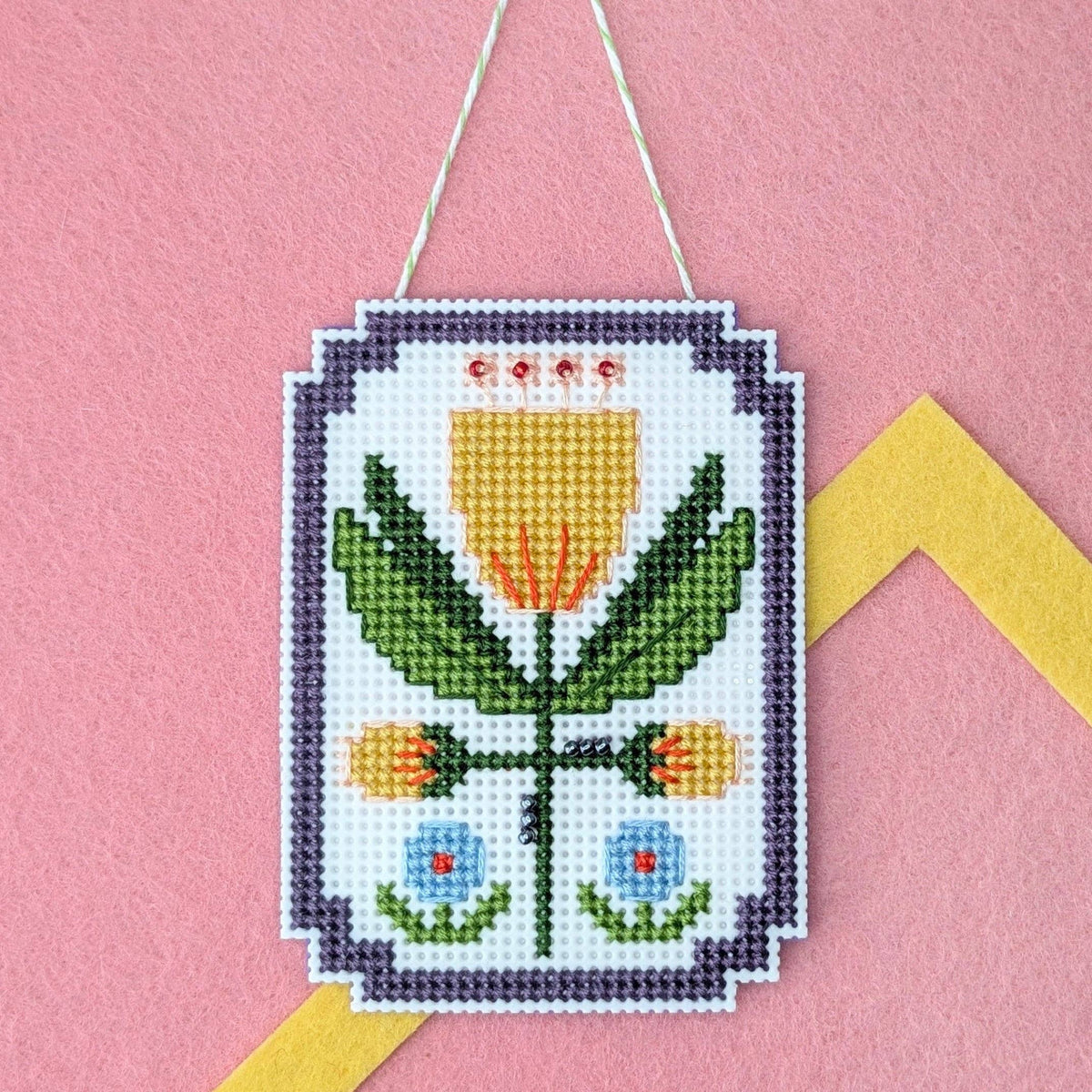 Benzie Design-Framed Florals Tulip Cross Stitch Kit-xstitch kit-gather here online