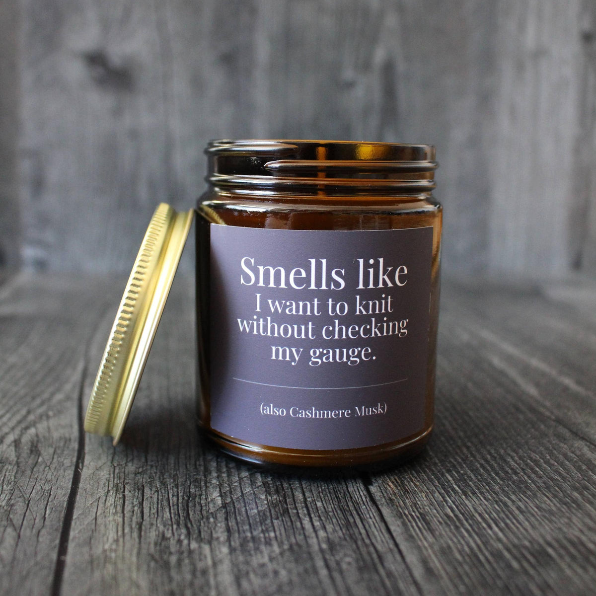 NNK Press-Hand-poured Coconut Soy Wax Candle For Knitters - 4oz-accessory-4 Oz Cashmere Musk | Smells like I want to knit without checking my gauge.-gather here online