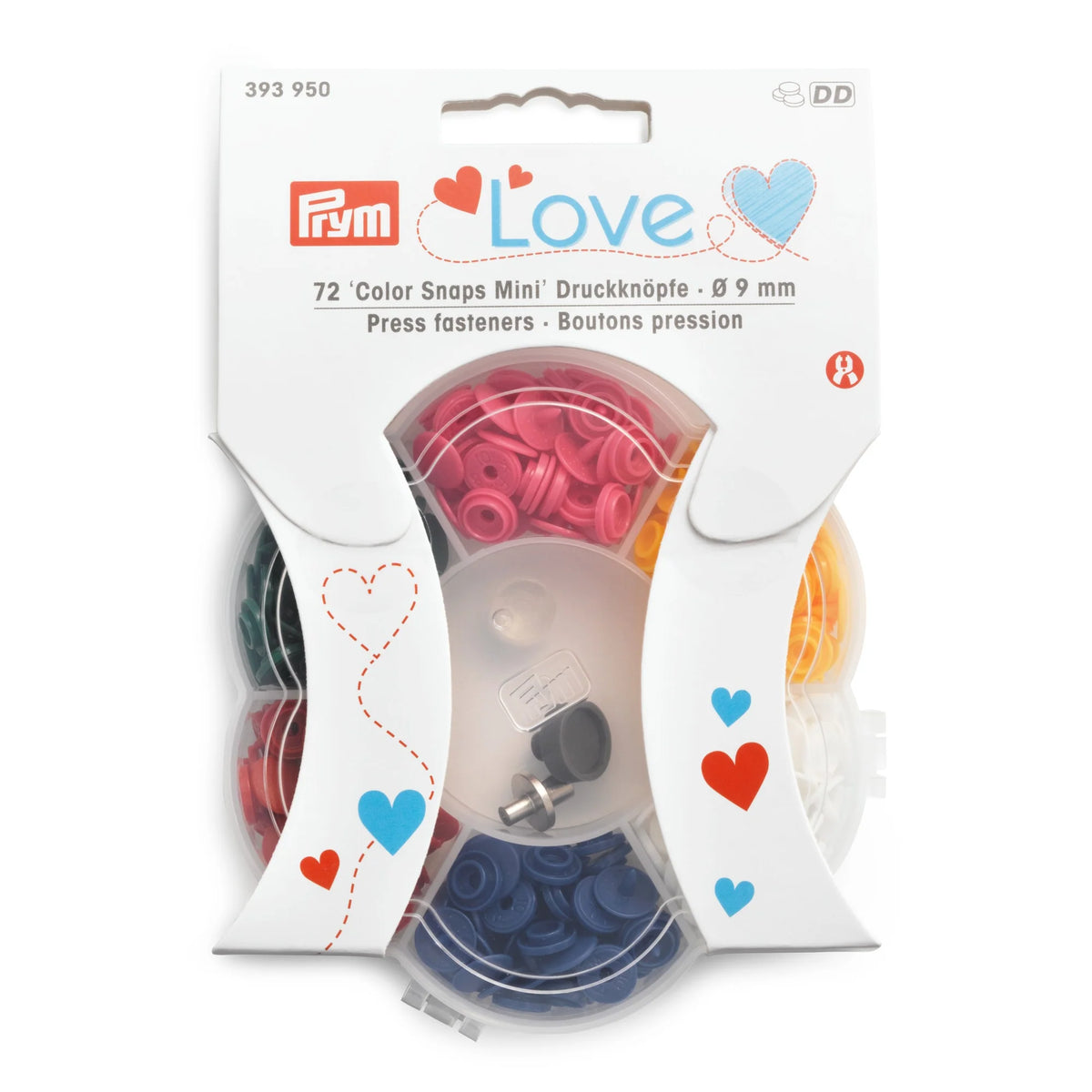 Dritz-Color Snaps Mini Box: 9mm-sewing notion-gather here online