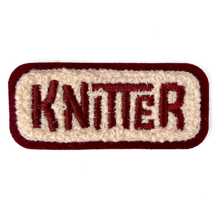 Shelli Can-Knitter Chenille Patch-patches + pins-gather here online