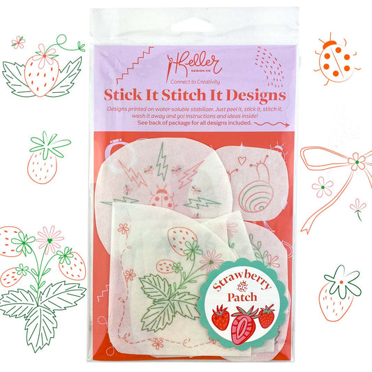 Keller Design Co.-Stick It Stitch It - Strawberry Patch-embroidery pattern-gather here online