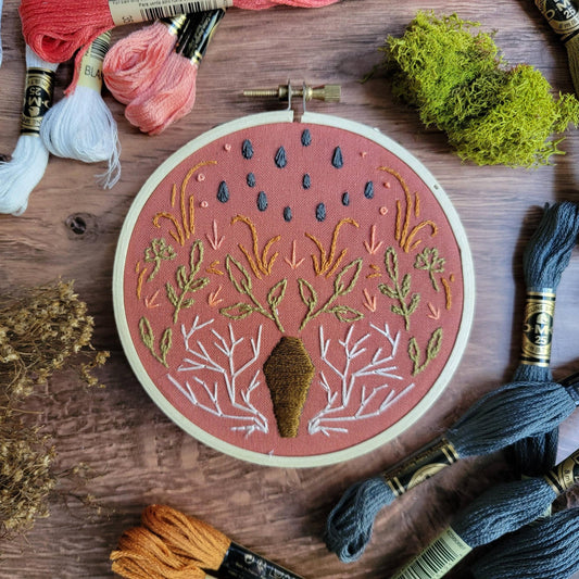 Holly Oddly-Coffin, 4" Embroidery Kit-embroidery kit-gather here online