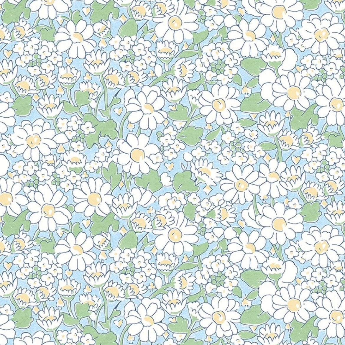 Liberty of London-Tana Lawn - Alice W Blue-fabric-gather here online