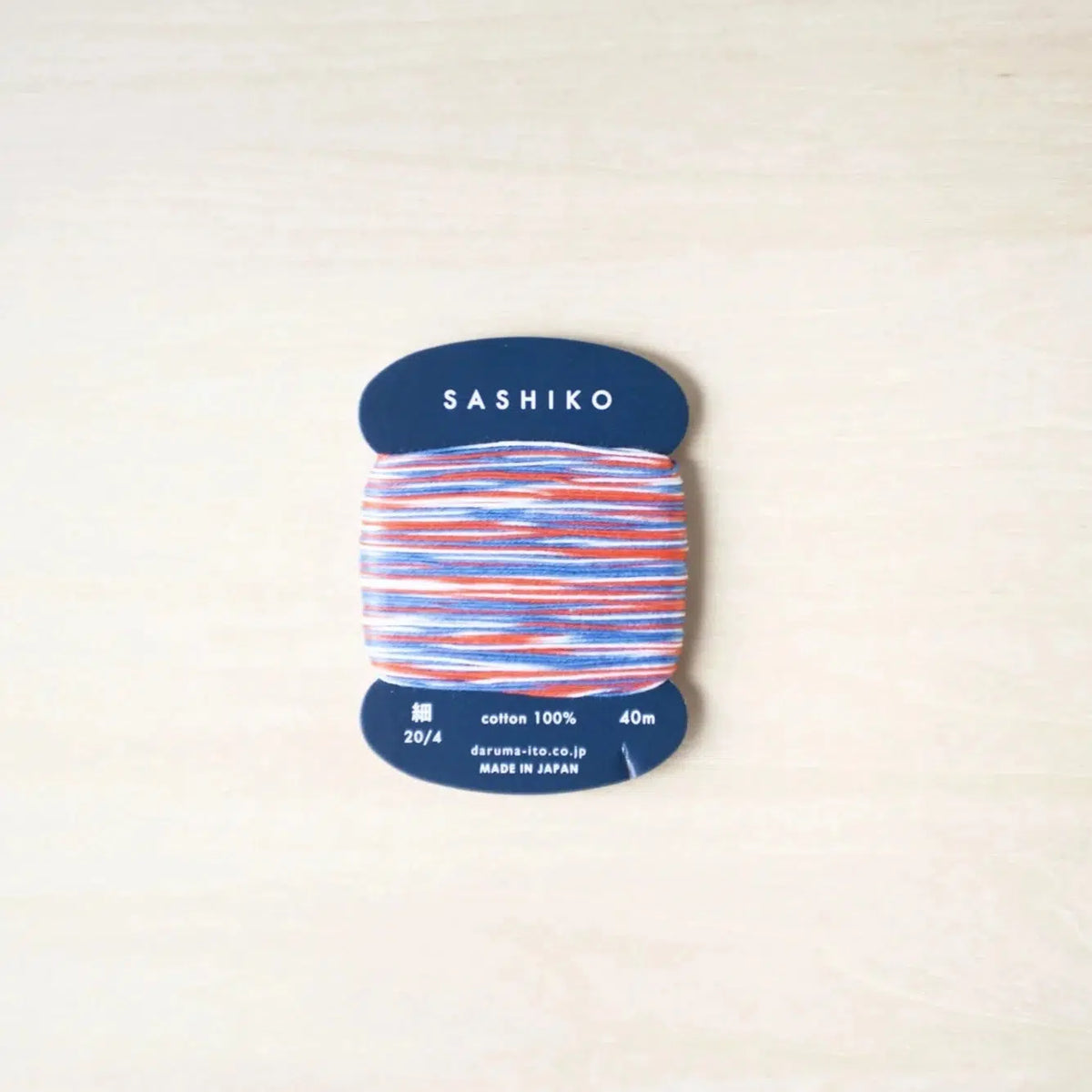 amirisu-Daruma Sashiko Thread Card - Kasuri Thin-thread-401 Goldfish Scooping-gather here online