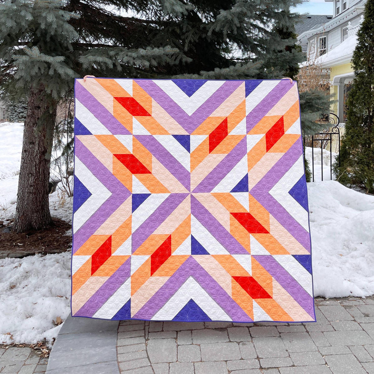 The Blanket Statement-Star Lake Paper Pattern-quilting pattern-gather here online