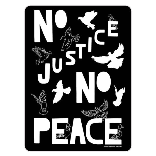 Made by Nilina-No Justice No Peace Vinyl Sticker - Political Justice Decal-sticker-gather here online