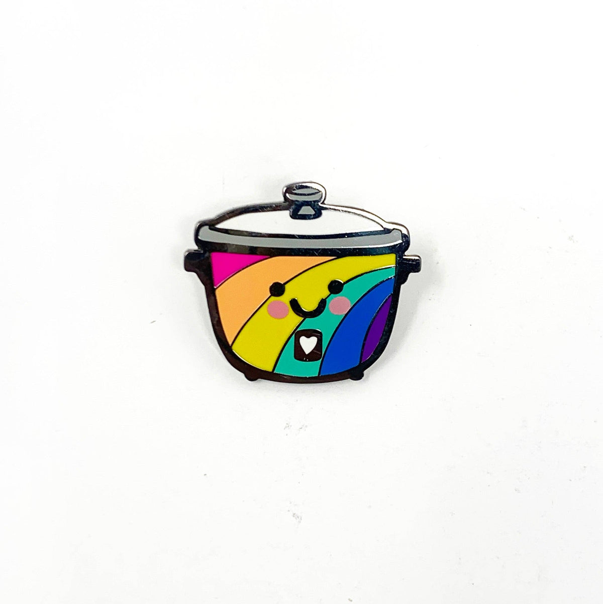 Le Petit Elefant-LBGTQIA Rainbow Rice Cooker Enamel Pin-patches + pins-gather here online