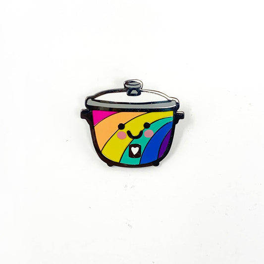 Le Petit Elefant-LBGTQIA Rainbow Rice Cooker Enamel Pin-patches + pins-gather here online