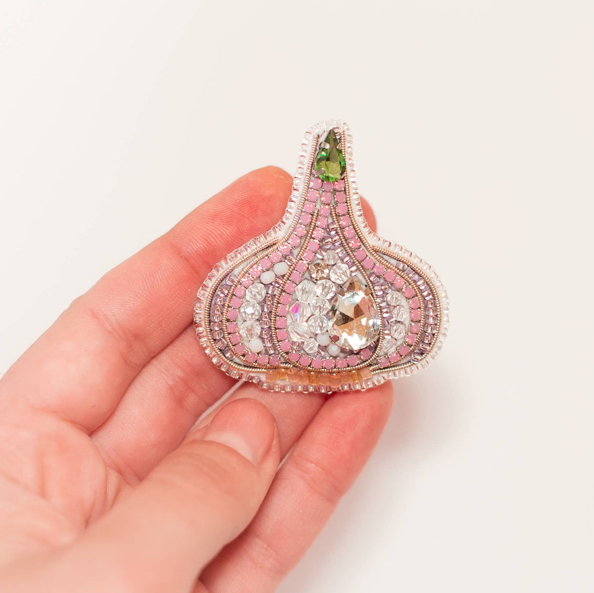 CraftShopOnline-Bead Embroidery Brooch Kit: Garlic DIY Craft Beading-craft kit-gather here online