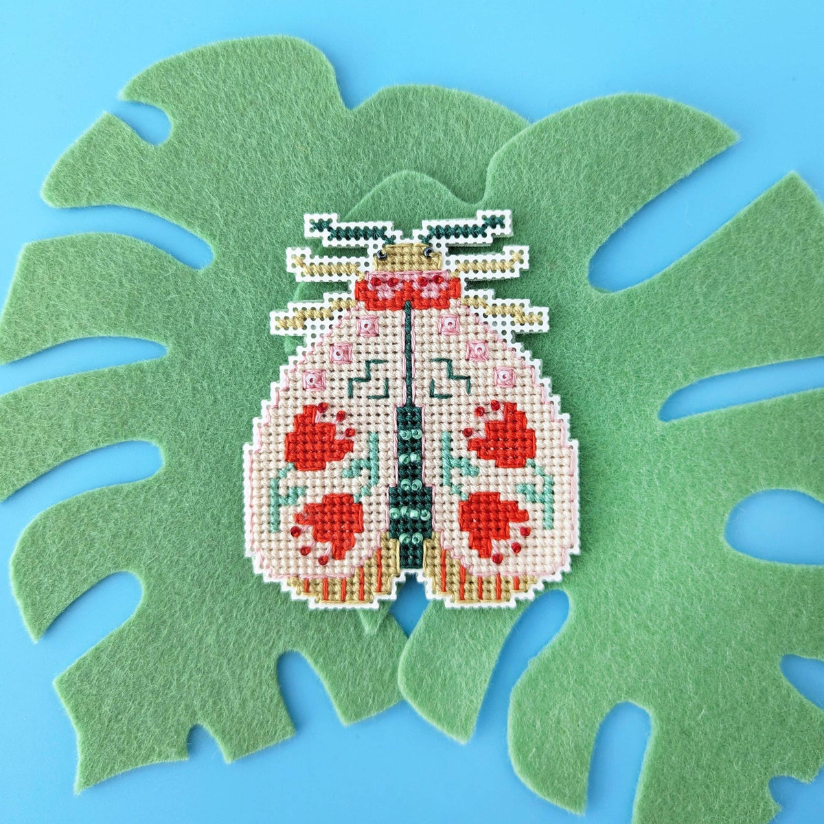 Benzie Design-Blooming Bugs Moth Cross Stitch Kit-xstitch kit-gather here online