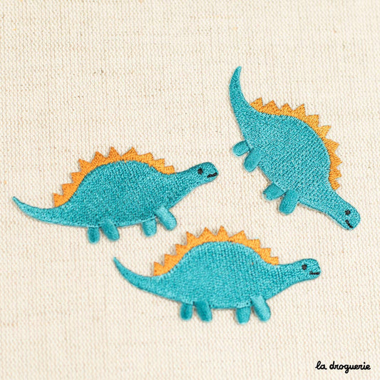 LA DROGUERIE-Stegosaurus Dino Iron-On Patch-patches + pins-gather here online