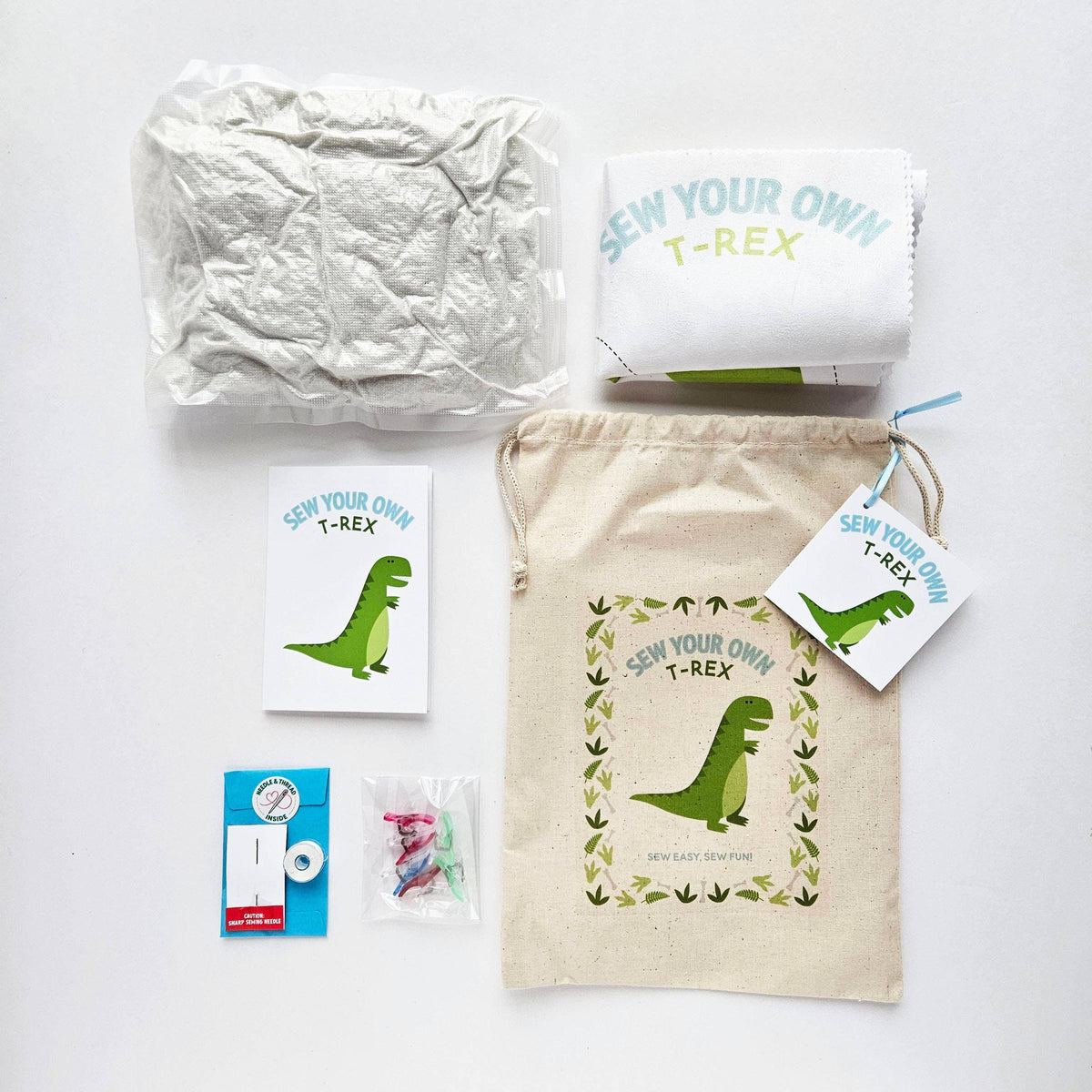 Nickwilljack-DIY Beginner Dinosaur Sewing Kit-sewing kit-gather here online