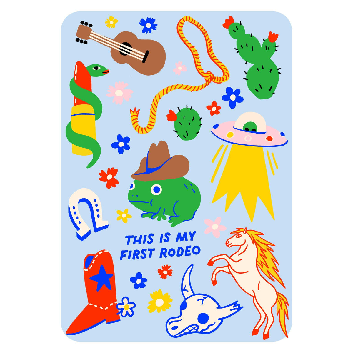 Hot Dang Press-First Rodeo Iron-On Transfer Sheet Set-patches + pins-gather here online