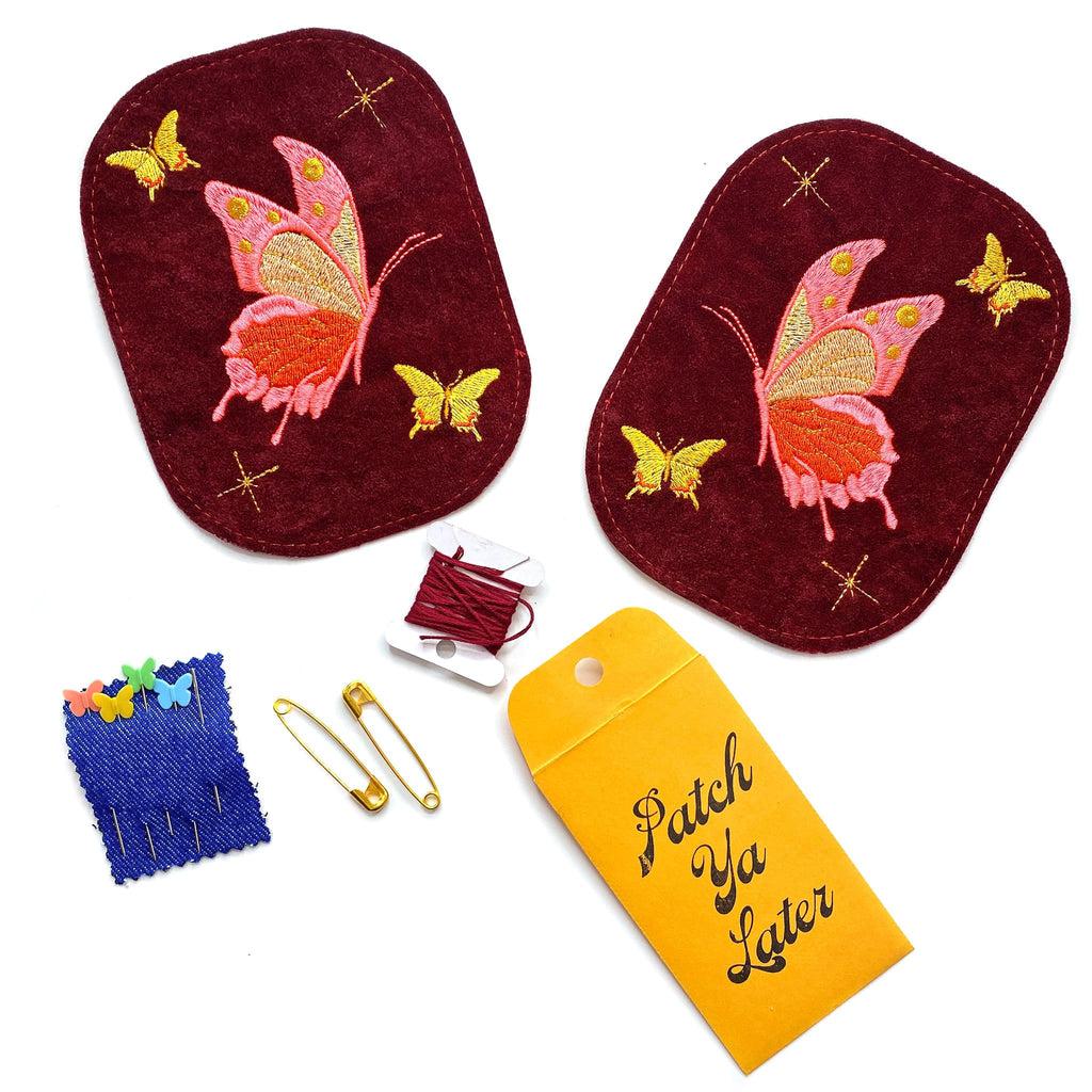 Patch Ya Later-Butterfly Elbow Patch Set-accessory-gather here online