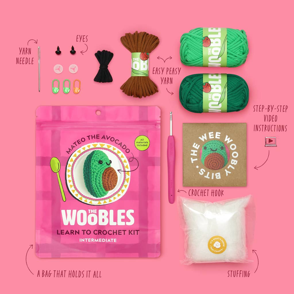 The Woobles-Mateo the Avocado Crochet Kit-knitting / crochet kit-gather here online
