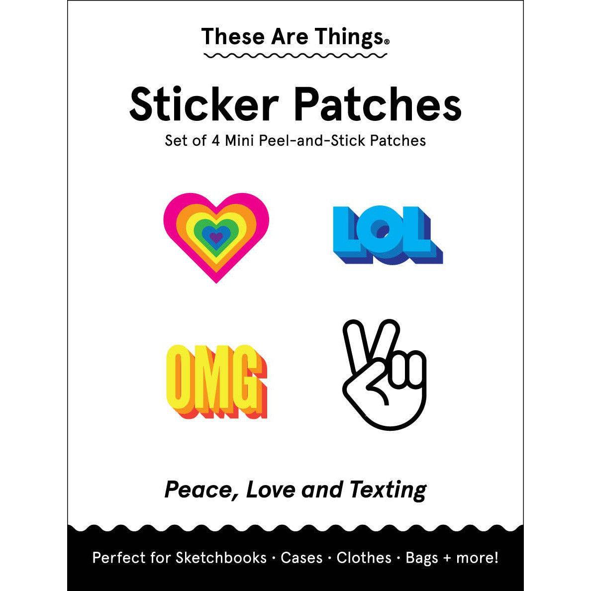 These Are Things-Peace, Love and Texting Sticker Patch Set-accessory-gather here online