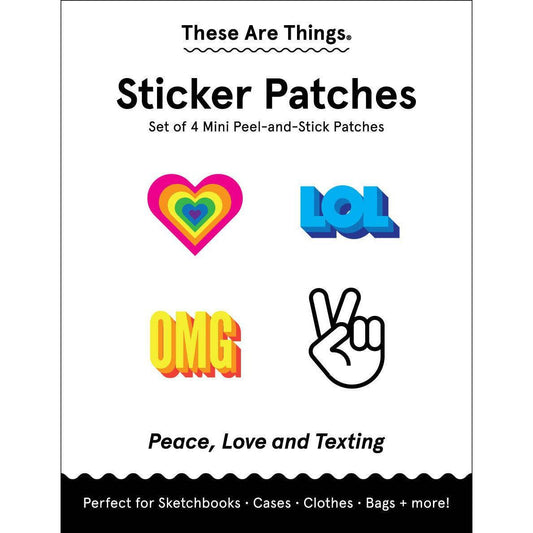 These Are Things-Peace, Love and Texting Sticker Patch Set-accessory-gather here online