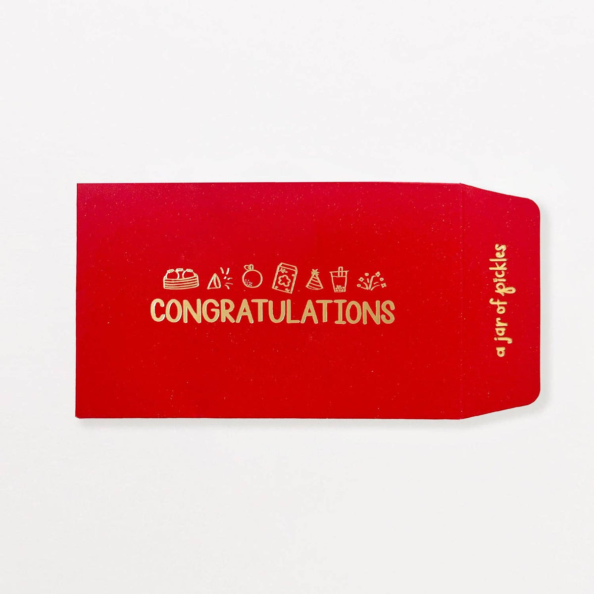 A Jar Of Pickles-Congratulations Simple Red Envelope Set of 3-greeting card-gather here online