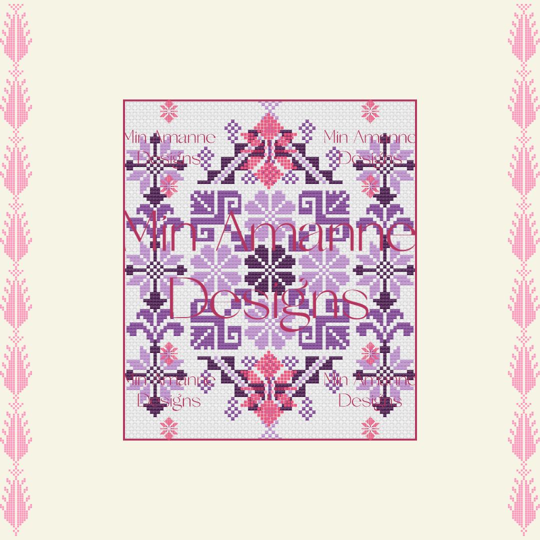 Min Amanne Tatreez Designs-Mazharia Tatreez Kit-xstitch kit-gather here online