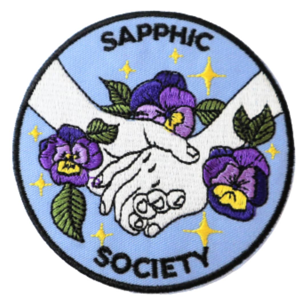Luck and Lavender Studio-Sapphic Society Iron-On Patch-accessory-gather here online