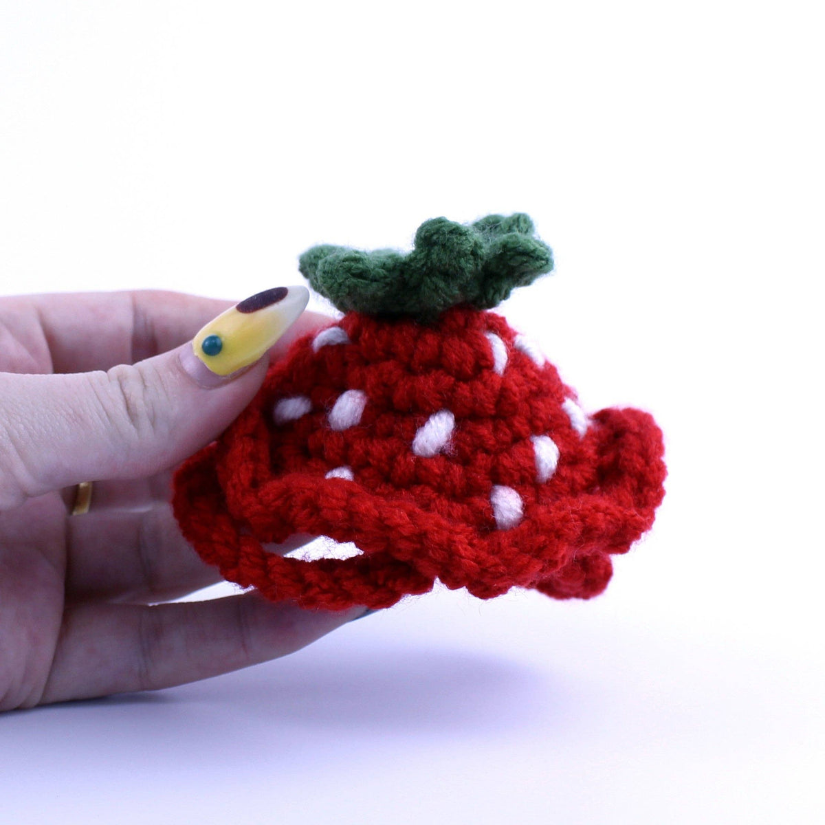 Citizens Crochet-Strawberry Cat Hat - Beginner Crochet Kit-knitting / crochet kit-gather here online