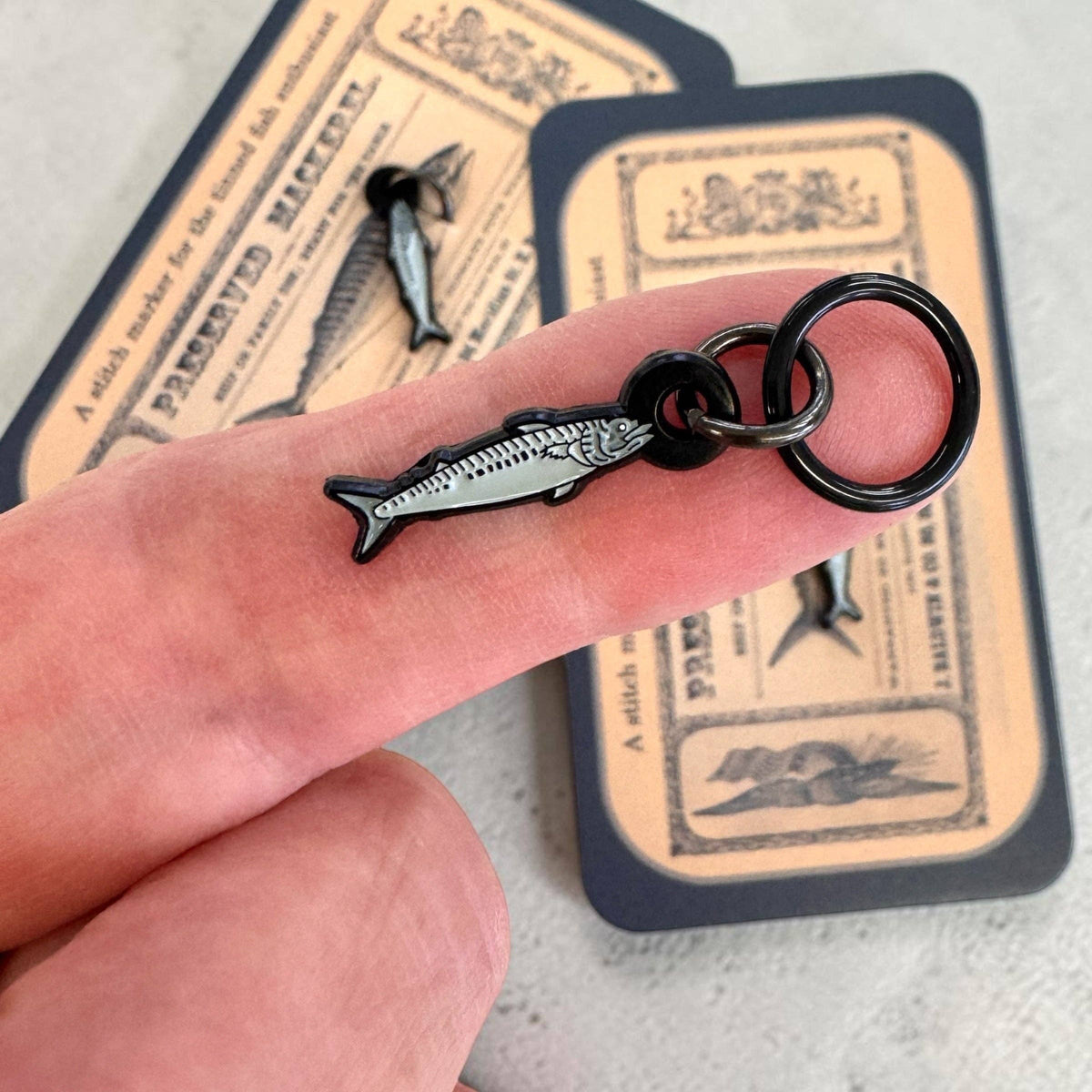 Firefly Notes-Mackerel Enamel Stitch Marker Single-craft organizer-gather here online