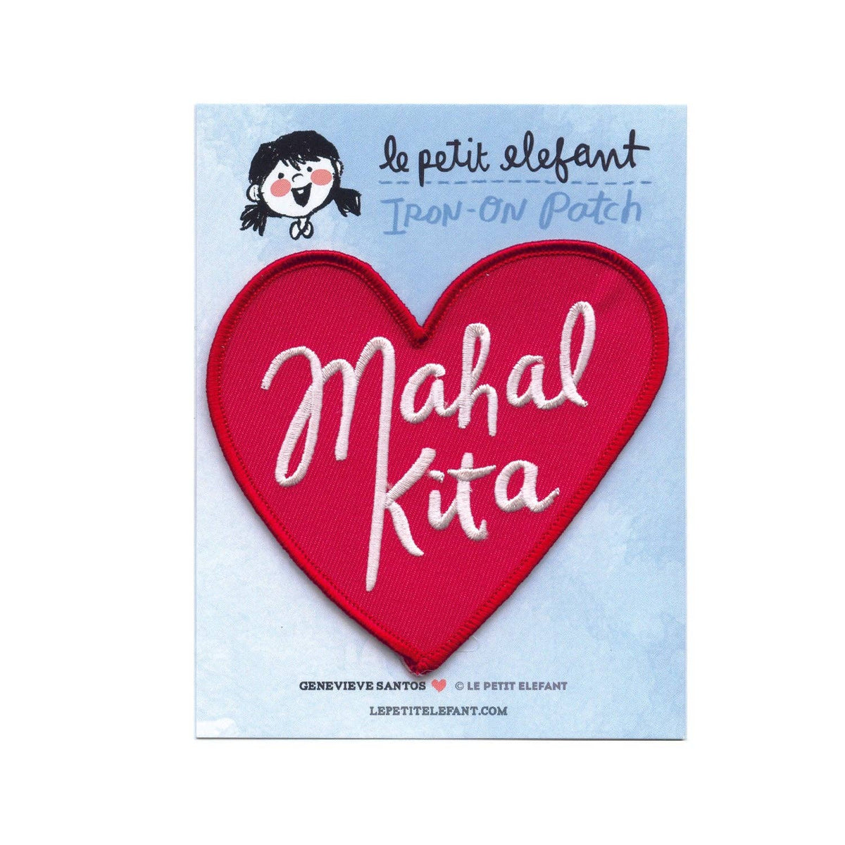 Le Petit Elefant-Mahal Kita Embroidered Iron-On Patch-patches + pins-gather here online