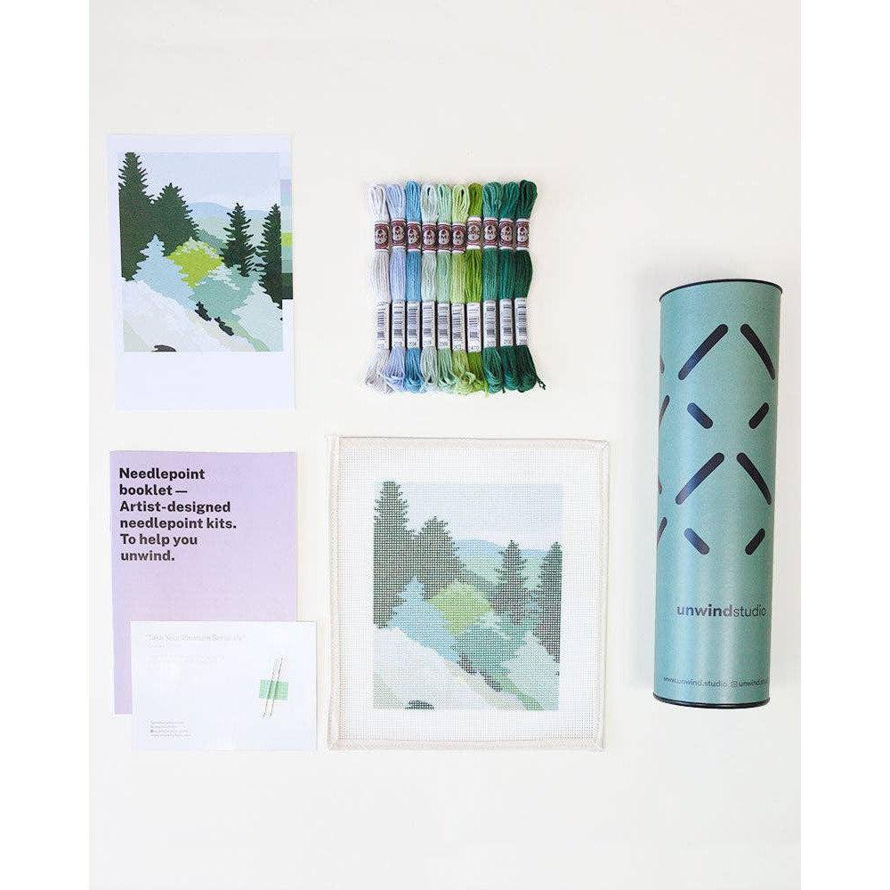 Unwind Studio-Mountain Spring Needlepoint Kit-embroidery kit-gather here online