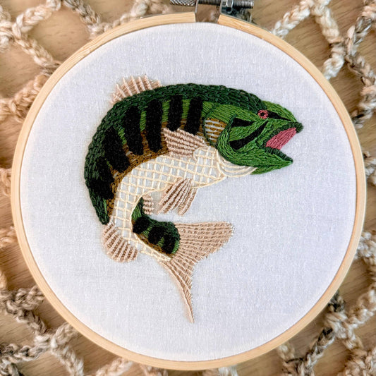 Stitches By Tiff-Gone Fishing Embroidery Kit-embroidery kit-gather here online